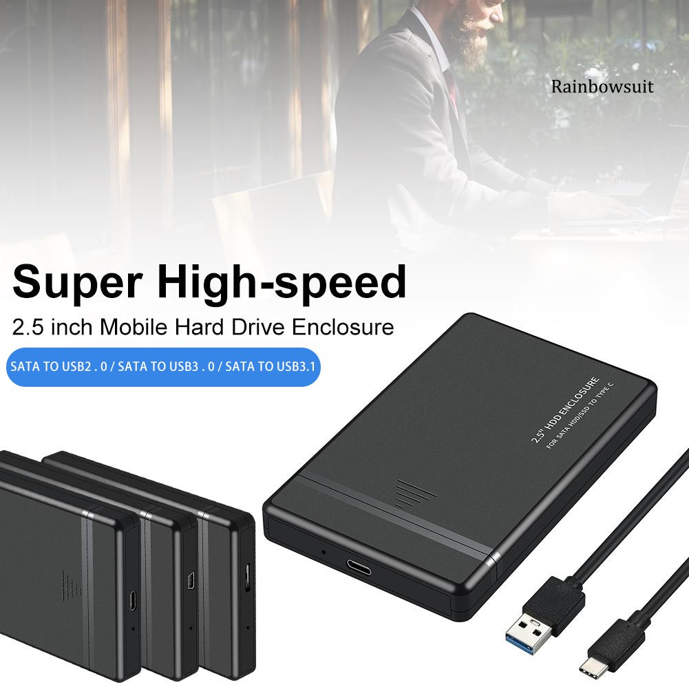 Hộp Đựng Ổ Cứng Usb 2.0 / 3.0 / 3.1 2.5inch Sata Hdd Tiện Dụng