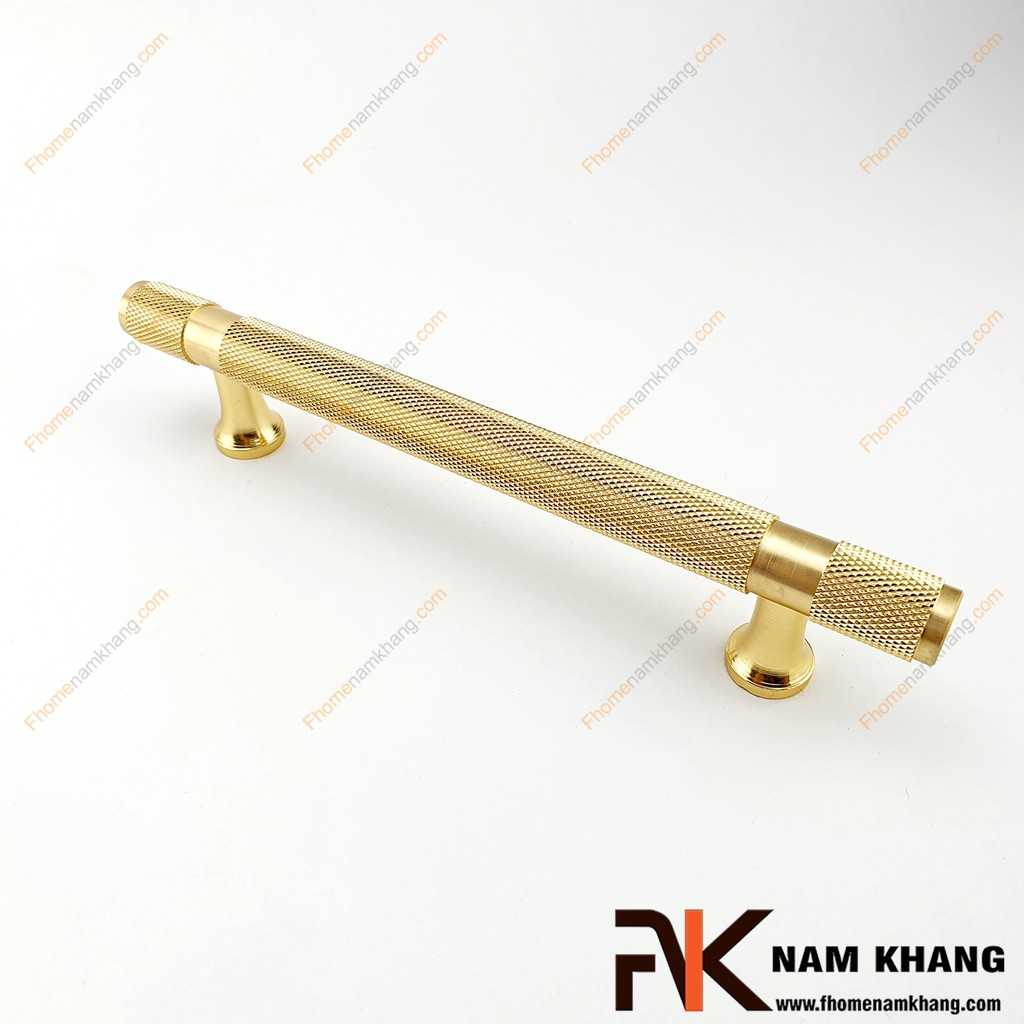 Tay nắm tủ thanh tròn màu vàng NK207S-V