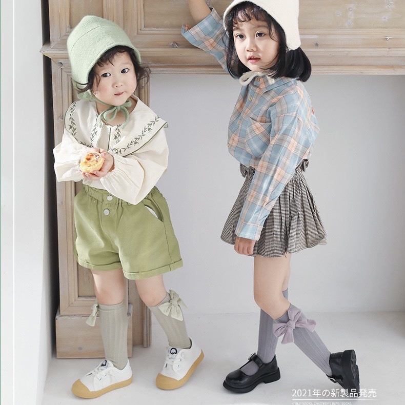 Tất Lửng Trơn Màu Cho Bé Phối Đồ Siêu Xinh