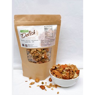 Granola handmade vị mật ong + chuối 250g - Delish Granola - 8 loạt hạt