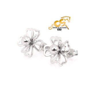 Bông tai inox nữ hoa trà đang nở