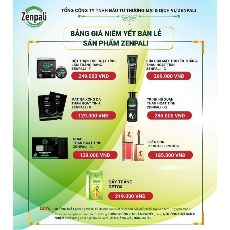 Sữa Rửa Mặt Than Tre Hoạt Tính Zenpali đánh bay bụi bẩn, chất nhờn,...