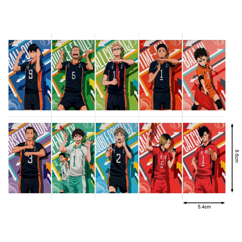 10 Cái / Bộ Anime Haikyuu!! Thẻ Nhựa Pvc Trang Trí Thủ Công Dành Cho Học Sinh