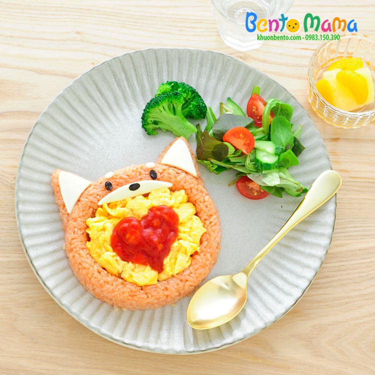 Bộ khuôn ép cơm bento Nhật Bản 7 người bạn hàng chính hãng Arnest