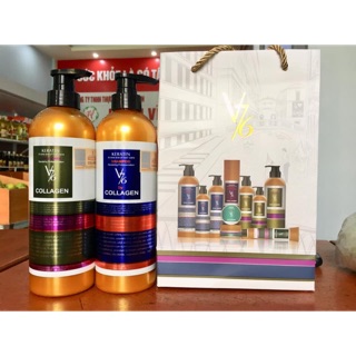 Gội xả cặp colagen & keratin siêu phục hồi V76