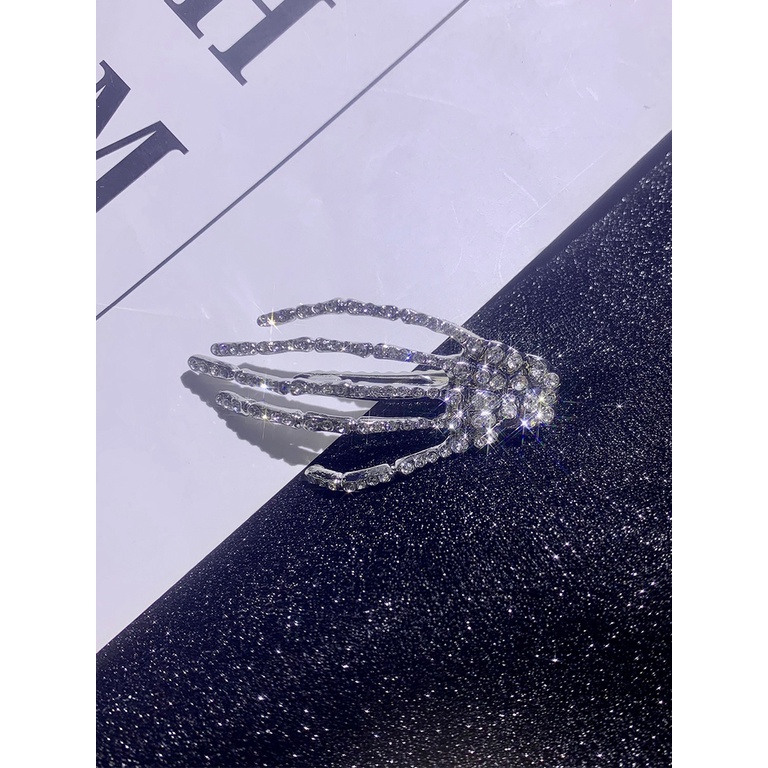 Kẹp Tóc Hình Móng Vuốt Đính Đá Lấp Lánh Phong Cách Hàn Quốc