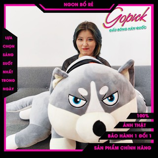Gấu bông to thú nhồi bông chó husky siêu to khổng lồ cute hàng cao cấp mềm mịn | Go Pick