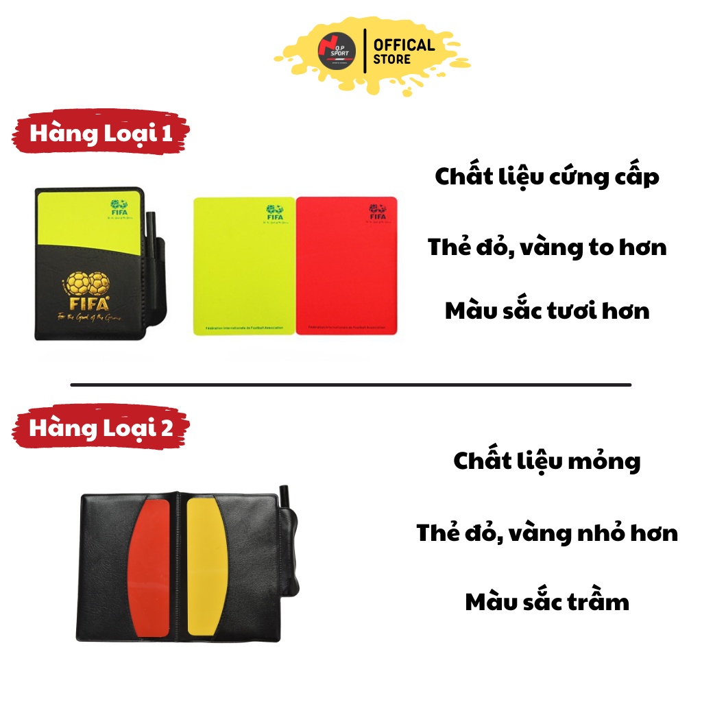 [NEW] Thẻ trọng tài FIFA thể thao cao cấp