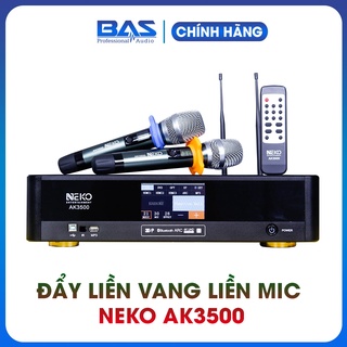 Đẩy liền vang liền mic karaoke không dây Neko AK3500, hàng chính hãng, bas thumbnail