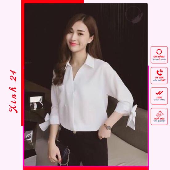 Áo sơ mi nữ công sở tay nơ điệu đà Xinh24 | BigBuy360 - bigbuy360.vn