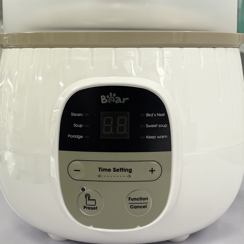 Nồi nấu chậm 0,8L Bear bản Quốc tế, nấu cháo, hầm, hấp, chưng (bảo hành 18 tháng) - Ongbodemo