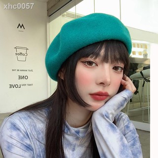 Mũ Beret Len Dệt Kim Màu Xanh Dương Phong Cách Anh Quốc Retro Thời Trang Thu Đông 2020 Dành Cho Nữ