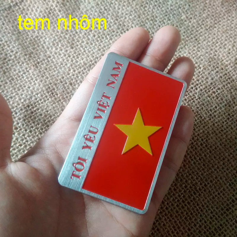 Tem nhôm dán xe Tôi Yêu Việt Nam JH054