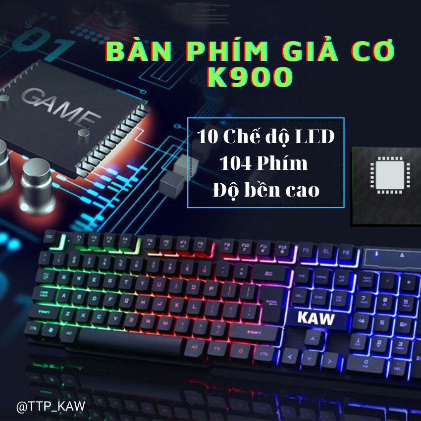 Bàn Phím Máy Tính Có Dây, Bàn Phím K600 Cao Cấp, Tích Hợp Đèn Led Siêu Đẹp, Tương Thich Với Mọi Hệ Điều Hành