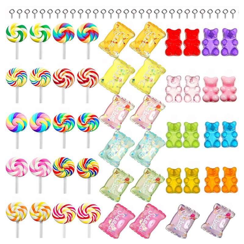 Mặt Dây Chuyền Hình Kẹo Gummy Nhiều Màu Sắc Dùng Làm Trang Sức DIY