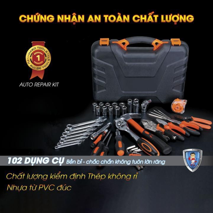 [ RẺ VÔ ĐỐI GIẢM TỚI 50%] Bộ dụng cụ sữa chữa ô tô nhà cửa ĐA ĐỤNG 102 chi tiết cao cấp