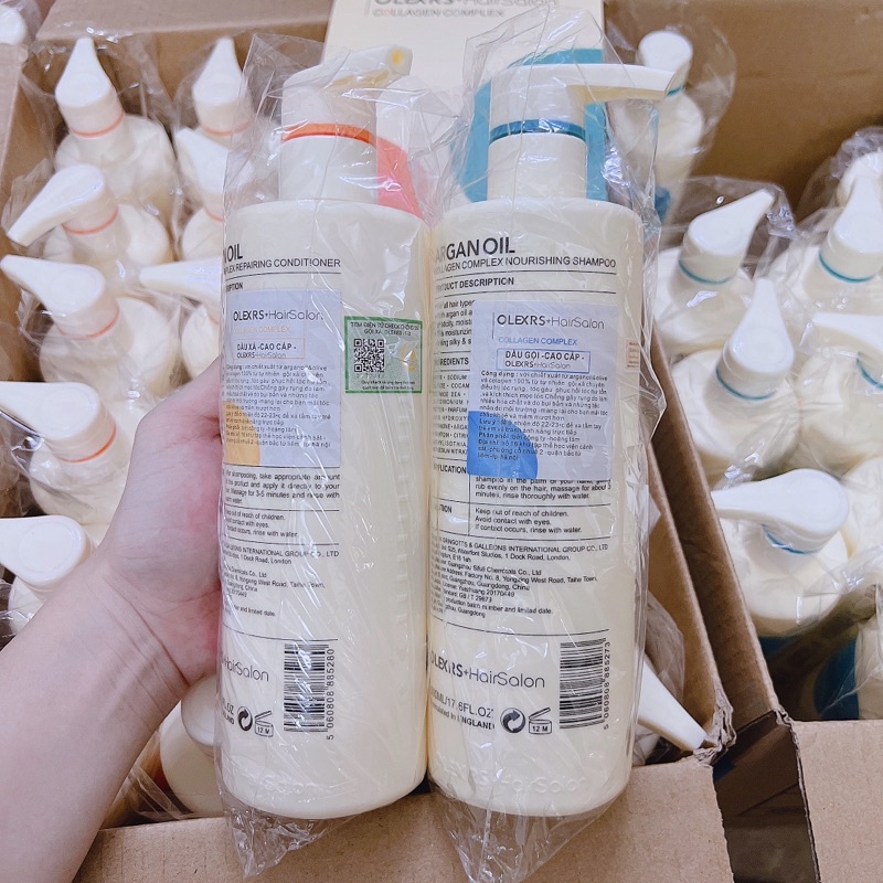 Bộ Dầu Gội Xả & Ủ Tóc Olexrs Hair Salon 100% Argan Oil 500ml