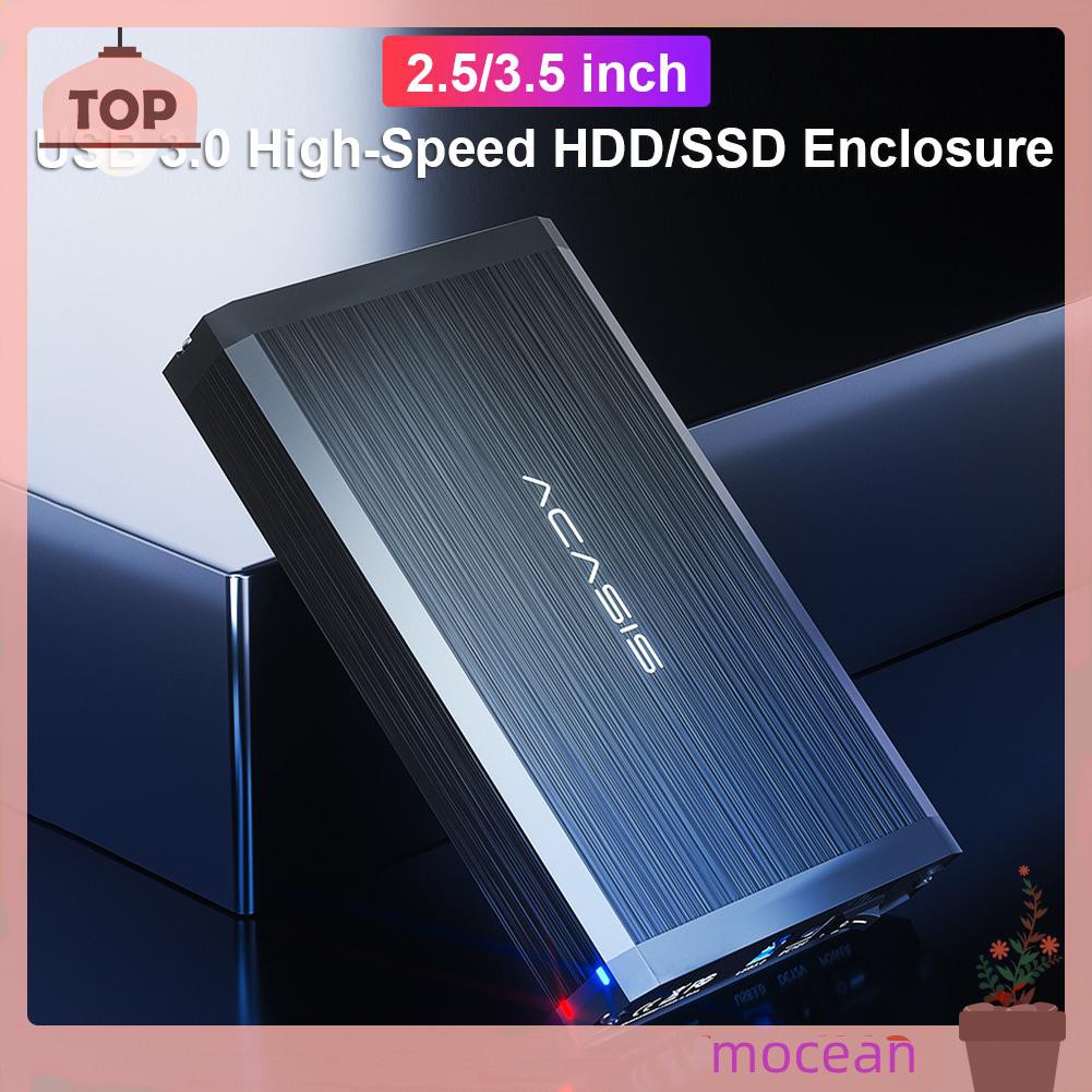 Hộp Đựng Ổ Cứng Ngoài Usb 3.0 Hdd 2.5 / 3.5 Inch Sata Bằng Hợp Kim Nhôm Mocean | BigBuy360 - bigbuy360.vn