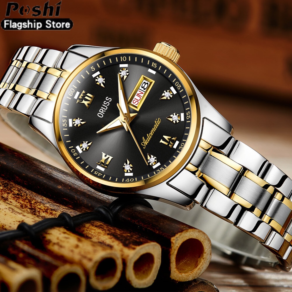 Poshi Đồng Hồ quartz Chống Thấm Nước 30m Chất Liệu Thép Không Gỉ Sang Trọng