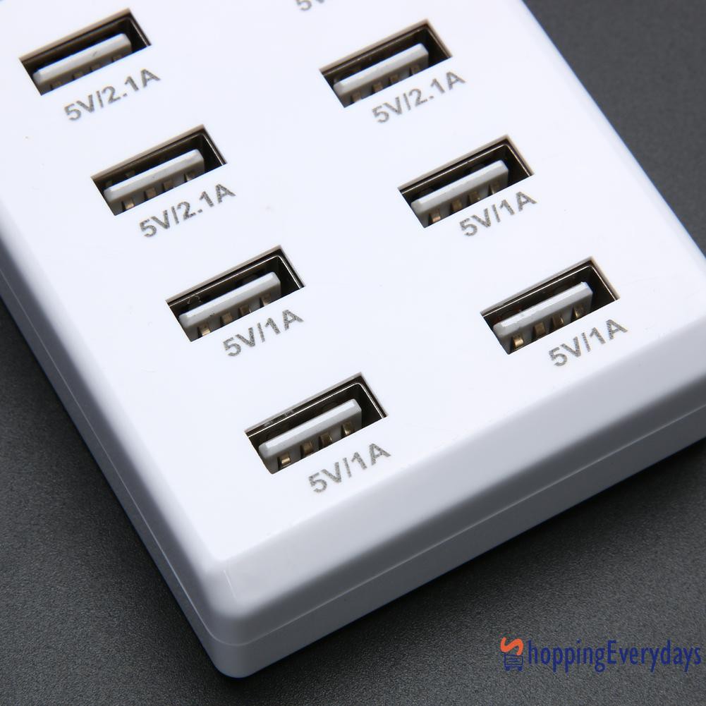 SV Cốc Sạc Nhanh 10 Cổng Usb Tiện Lợi Cho Du Lịch
