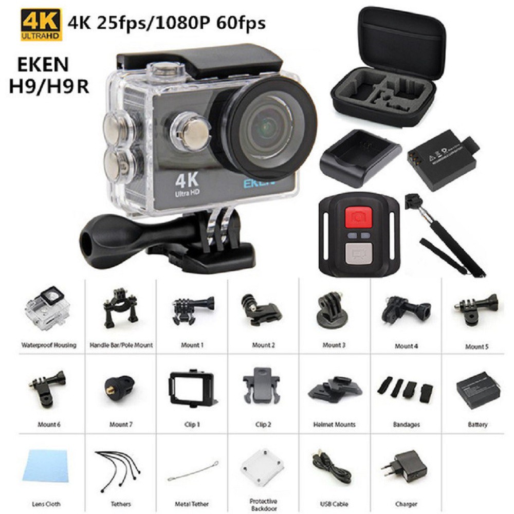 ✔️ Camera Hành Trình Eken H9R  Bản Mới v7.0 Nâng Cấp 20MP - Chính Hãng 6 tháng 1 đổi 1 | BigBuy360 - bigbuy360.vn