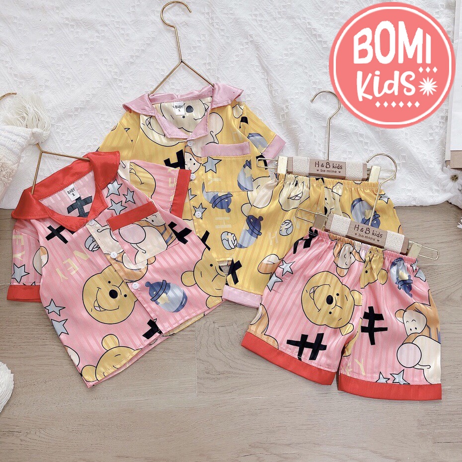 [ 6kg - 20kg] Đồ Bộ Pijama Chất Vải Lụa Cao Cấp mềm mịn cho bé