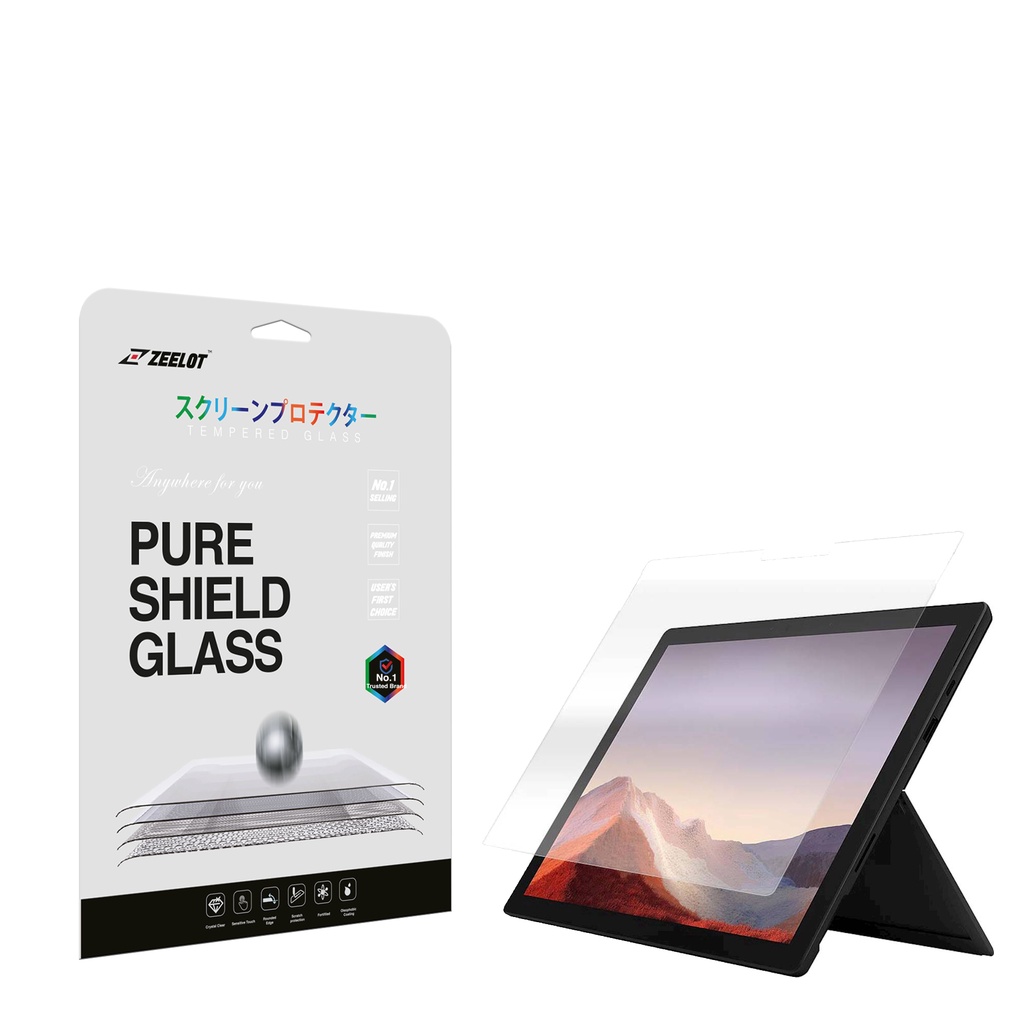 Dán cường lực Zeelot Pure Shield Glass Cho MICROSOFT SURFACE PRO 7 Hàng Chính Hãng
