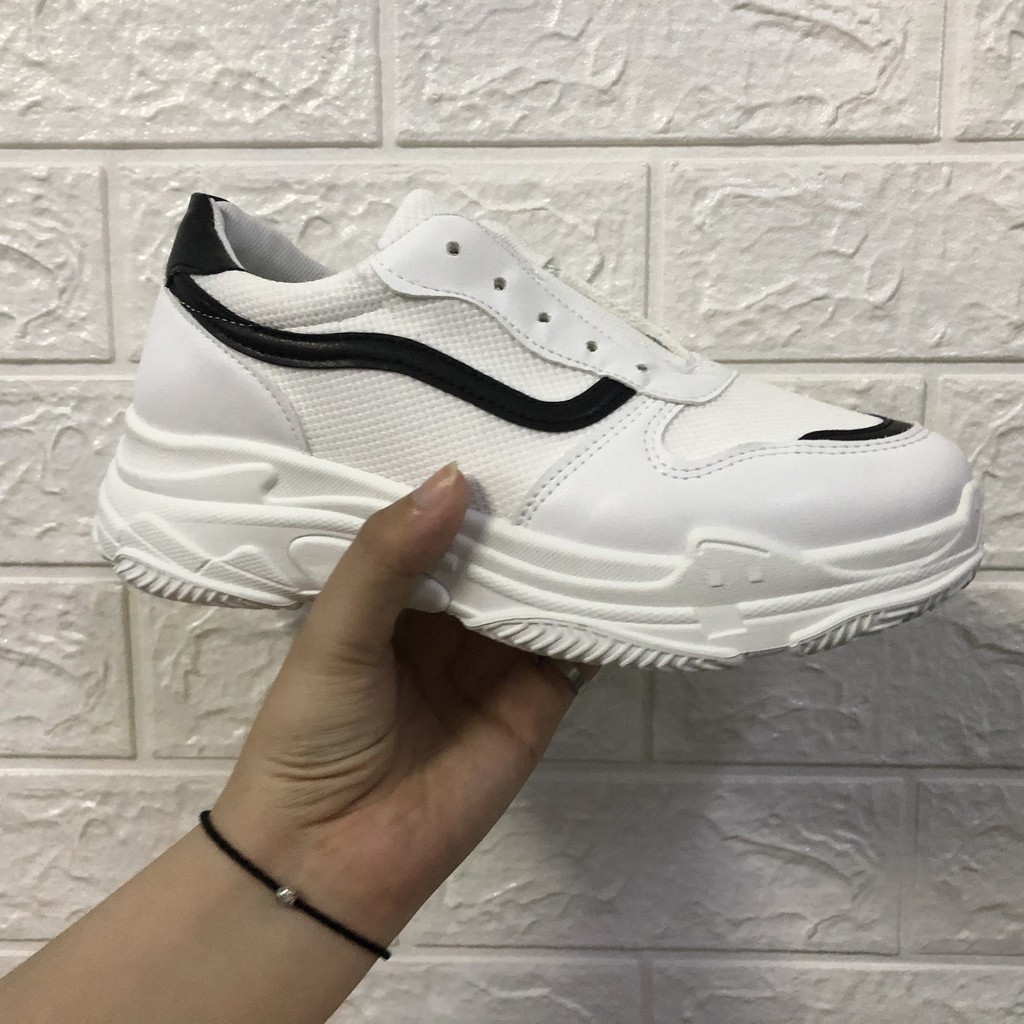 Giày Nữ Sneaker Choose Độn Đế Màu Trắng Mẫu Mới Mùa Hè Phối Viền Phong Cách Mới G29K7 | BigBuy360 - bigbuy360.vn
