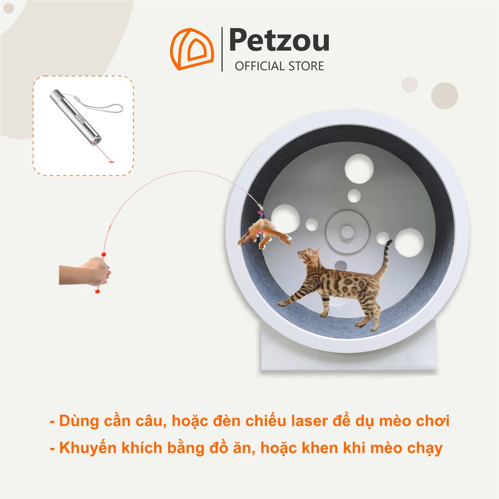 Bánh xe chạy bộ cho mèo Catwheel CW002 - Nội Thất Thú Cưng Petzou