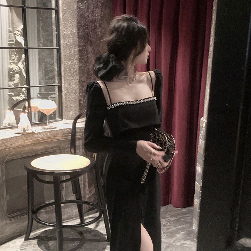 Đầm Ôm Eo Phong Cách Retro Pháp Hàng Mới 2022 Dành Cho Bạn Nữ