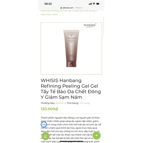 WHISIS Hanbang Refining Peeling Gel Gel Tẩy Tế Bào Da Chết Đông Y Giảm Sạm Nám | BigBuy360 - bigbuy360.vn