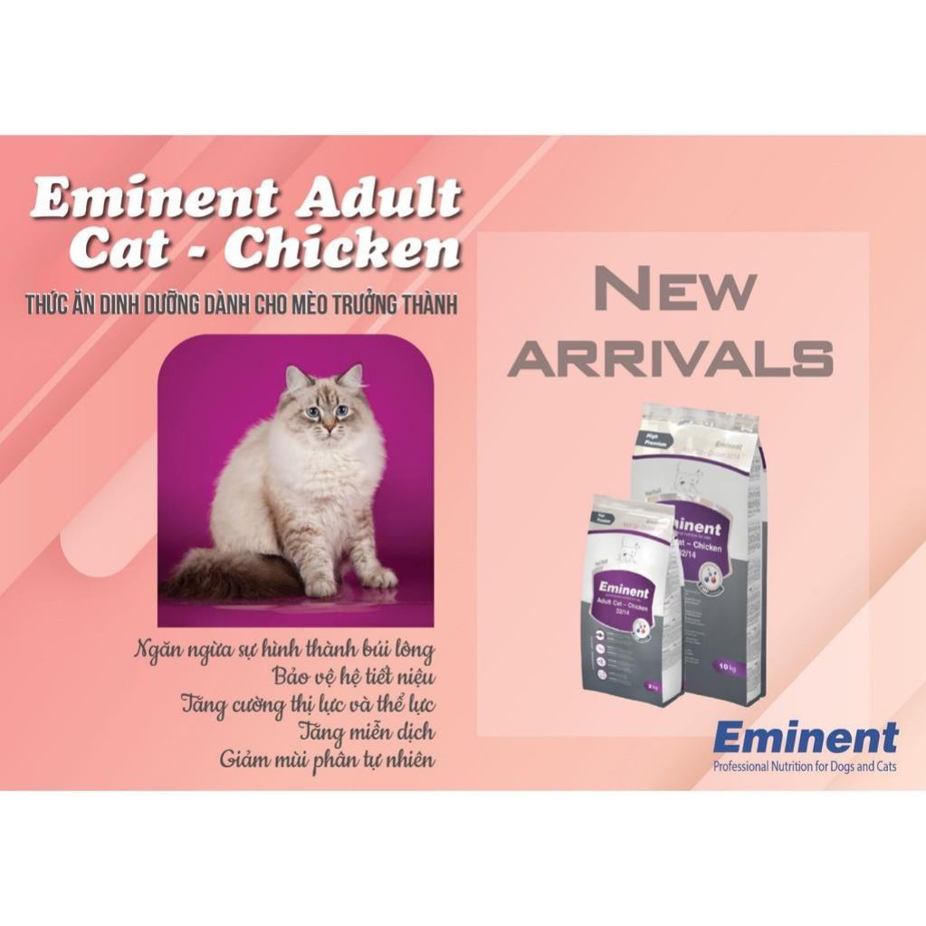 THỨC ĂN HOÀN CHỈNH CHO MÈO TRƯỞNG THÀNH Eminent Adult Cat - Chicken Dạng hạt Gói 300g Nhập khẩu từ cộng hòa Séc