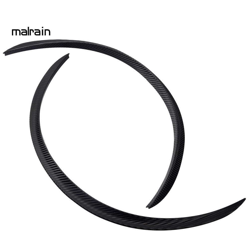 Set 2 dải dán vòm bánh xe hơi bằng sợi carbon 72cm chất lượng cao