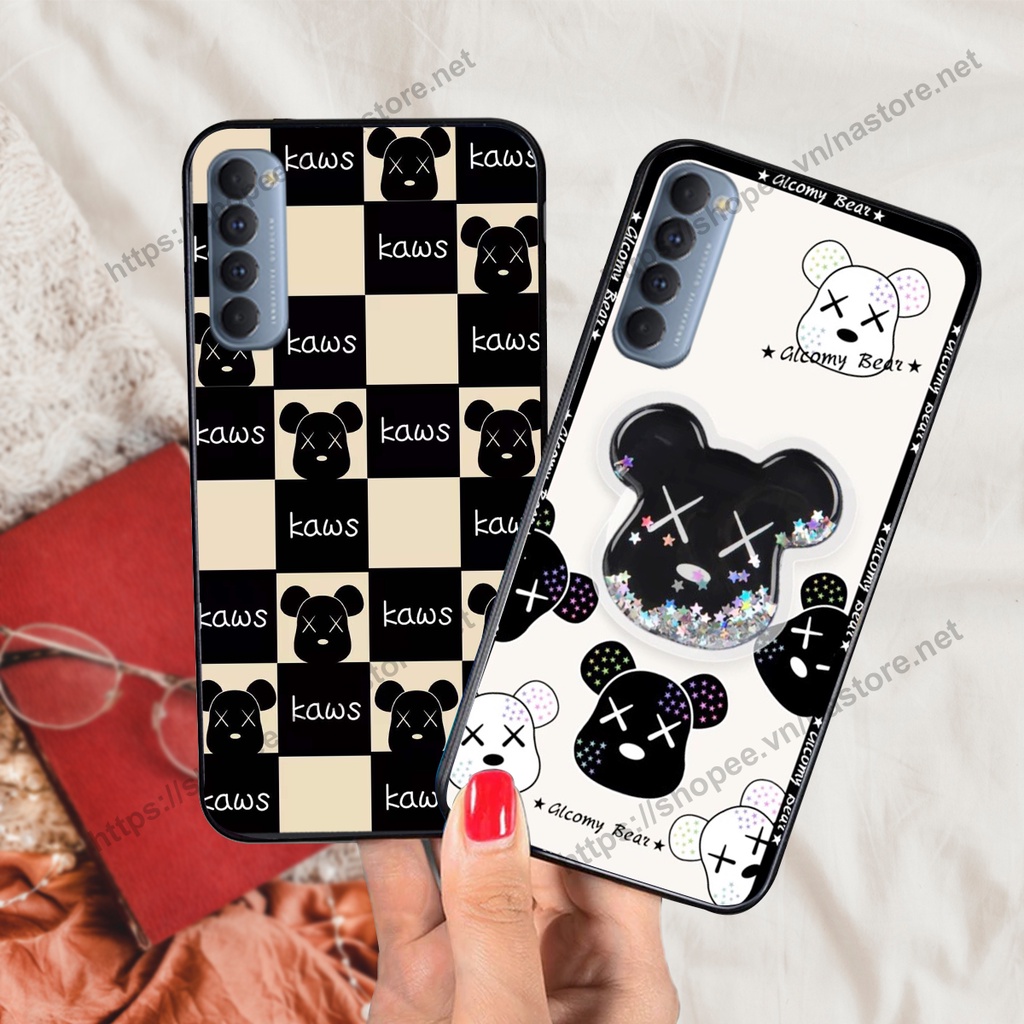 Ốp lưng Oppo Reno3 / Reno3 Pro / Reno 3 trái tim họa tiết caro, mikey họa tiết beabrick kaws cute