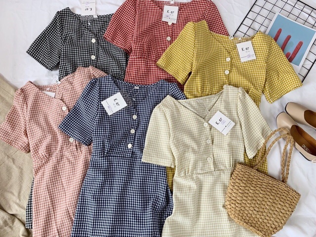 RUBI SHOP-VÁY KẺ THÔ 3 KHUY CÓ SẴN | BigBuy360 - bigbuy360.vn