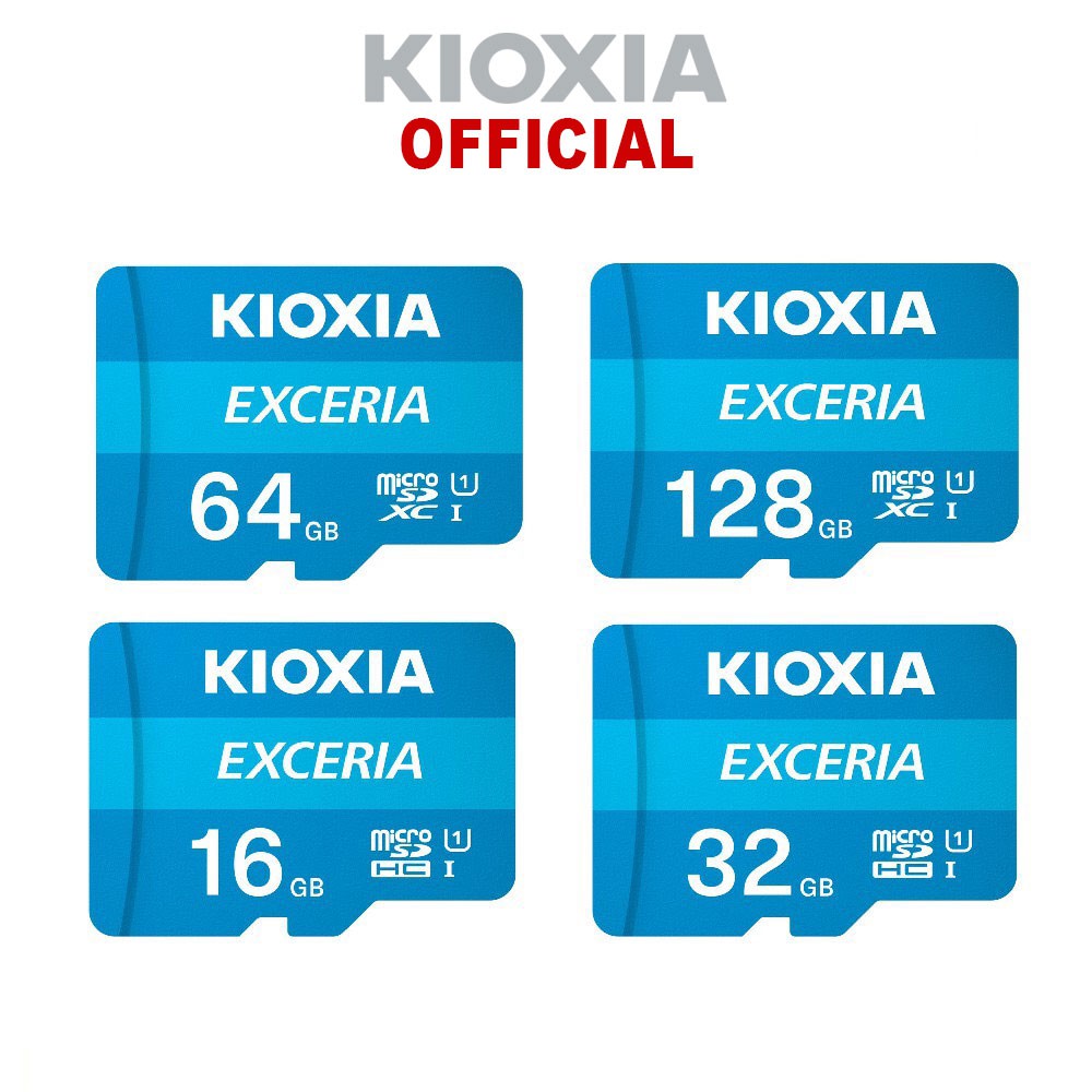 Thẻ nhớ KIOXIA (Toshiba) Micro SDHC 16GB | 32GB | 64GB | 128GB C10 UHS-I 100MB/s (Xanh) - Bảo hành chính hãng FPT