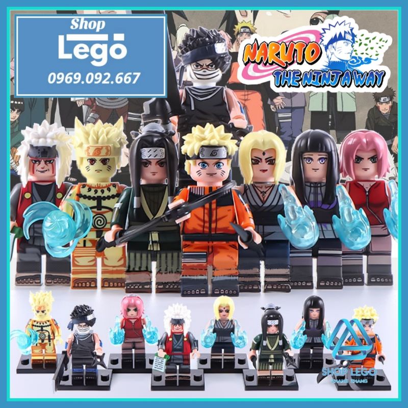 Xếp hình Uzumaki Naruto - Hyuga Hinata - Zabuza - Haku - Haruno Sakura - Tsunade - Jiraiya Lego Minifigures WM6107