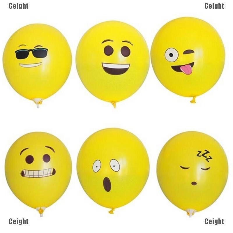 Bóng tròn hình mặt cười màu vàng các sắc thái