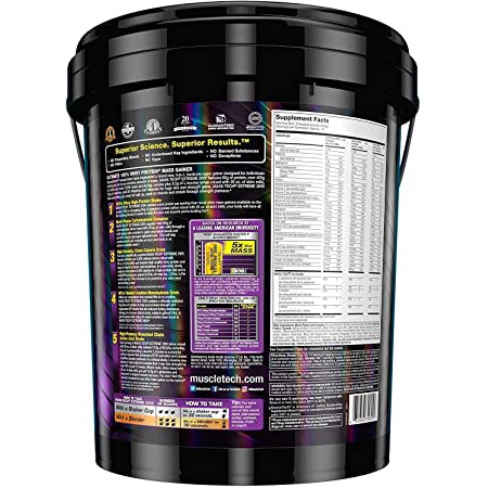 Muscletech Mass Tech Extreme 2000 Sữa Tăng Cân Tăng Cơ Năng Lượng Cao Hộp 22lbs - 10.5KG