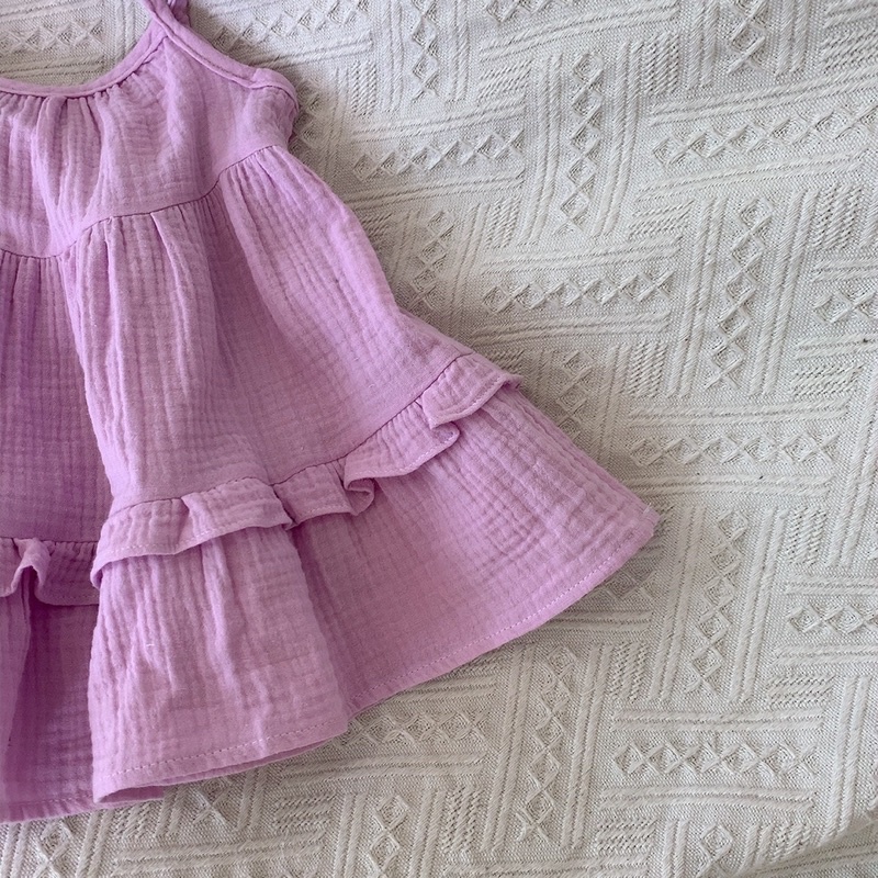Váy xòe công chúa xô Muslin cho bé gái từ 1-7 tuổi