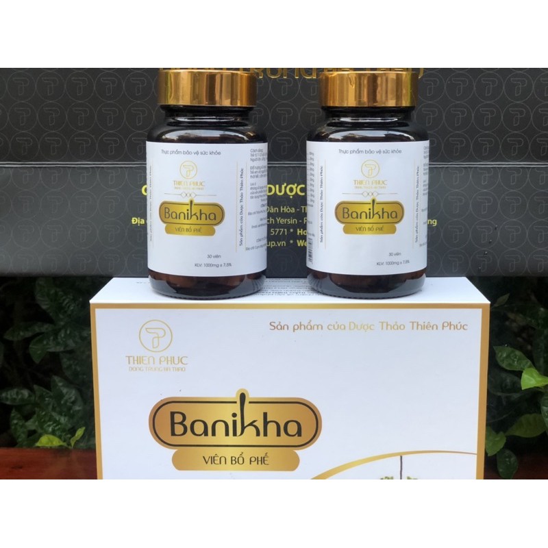 Viên Bổ Phổi Banikha Thiên Phúc Hộp 2 Lọ x 30 Viên