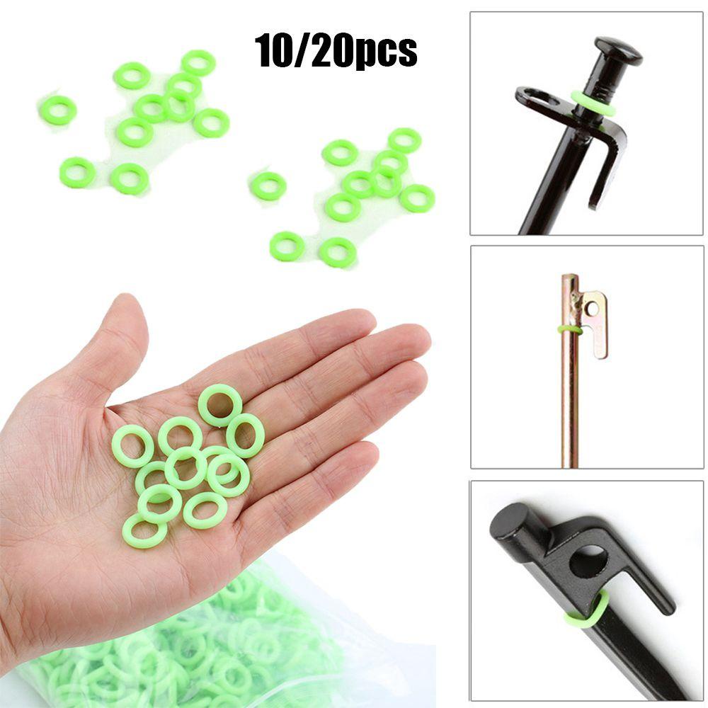 Set 10 / 20 Vòng Silicone Màu Dạ Quang Gắn Lều Trại Tiện Dụng