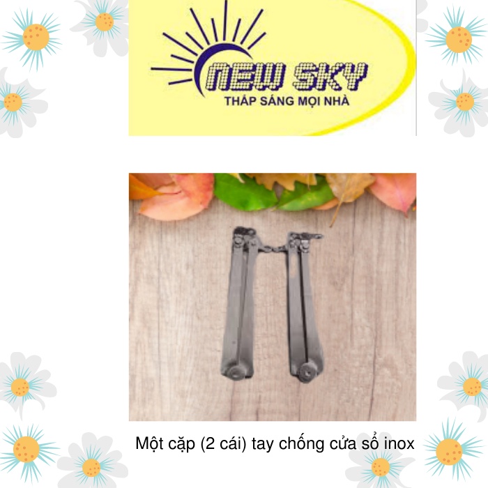 Một cặp (2 cái) tay chống cửa sổ Inox