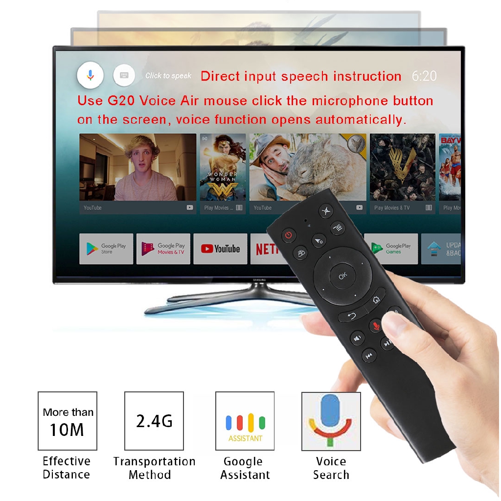 [Mã ELFLASH5 giảm 20K đơn 50K] Điều khiển Chuột bay Voice - Remote Mouse Air Voice sử dụng cho TV Box