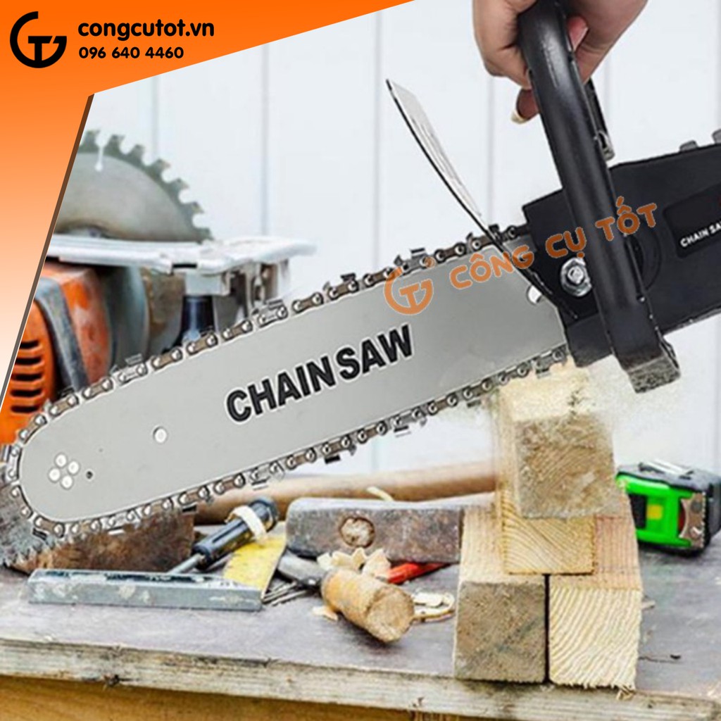 Lam cưa xích gắn máy mài 12 inch kèm lưỡi dự phòng