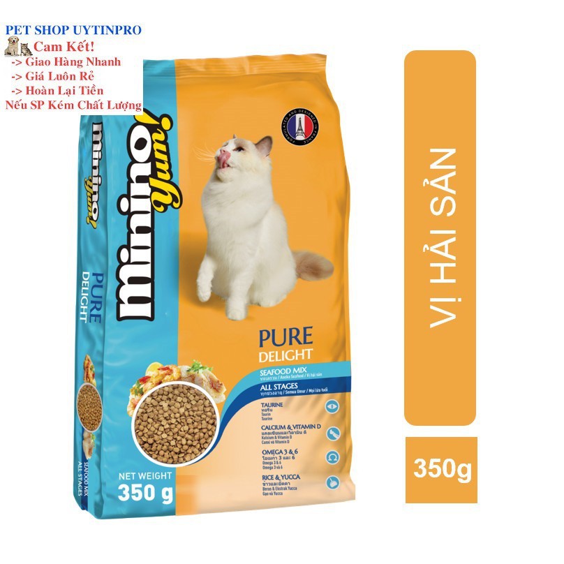 THỨC ĂN CHO MÈO Minino Yum dạng hạt Gói 350g thương hiệu pháp