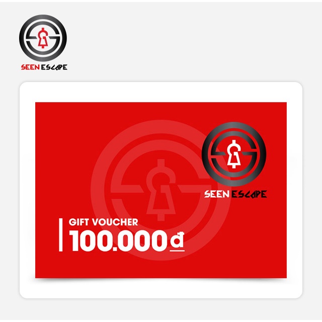 Phiếu quà tặng sử dụng tại Seen Escape trị giá 100.000 VNĐ