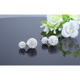 Khuyên tai dior pha lê chốt bạc
