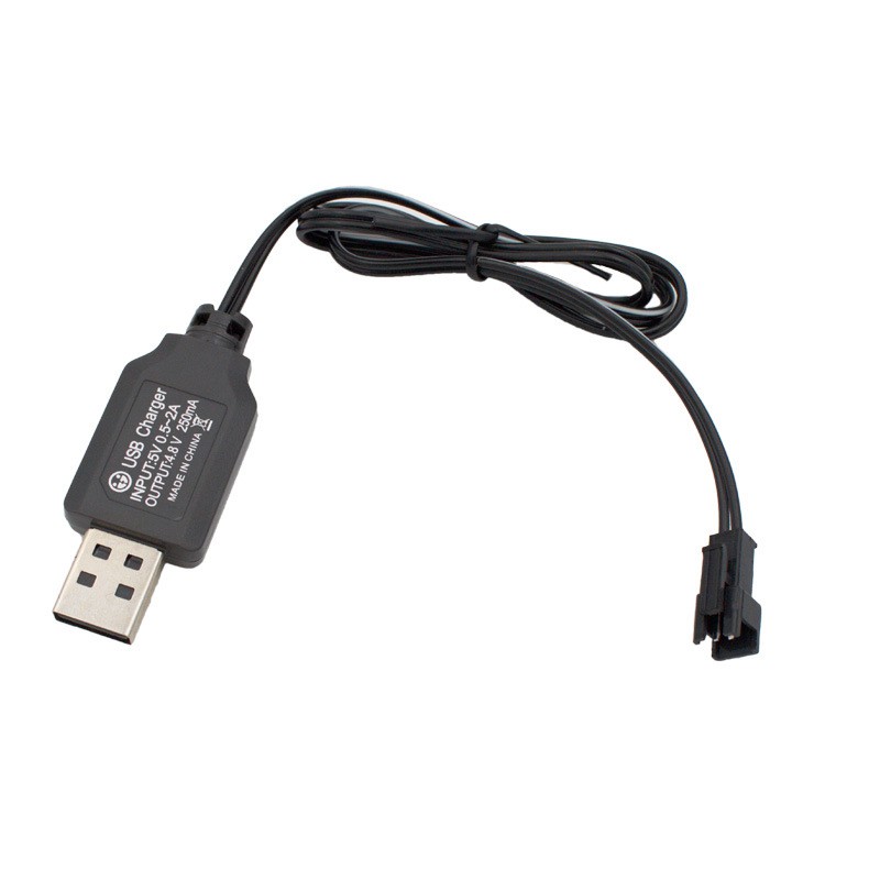 Cáp sạc USB 3.6V 4.8V dành cho pin đồ chơi điều khiển từ xa rô bốt biến hình, 250mA, Bộ sạc chuẩn SM