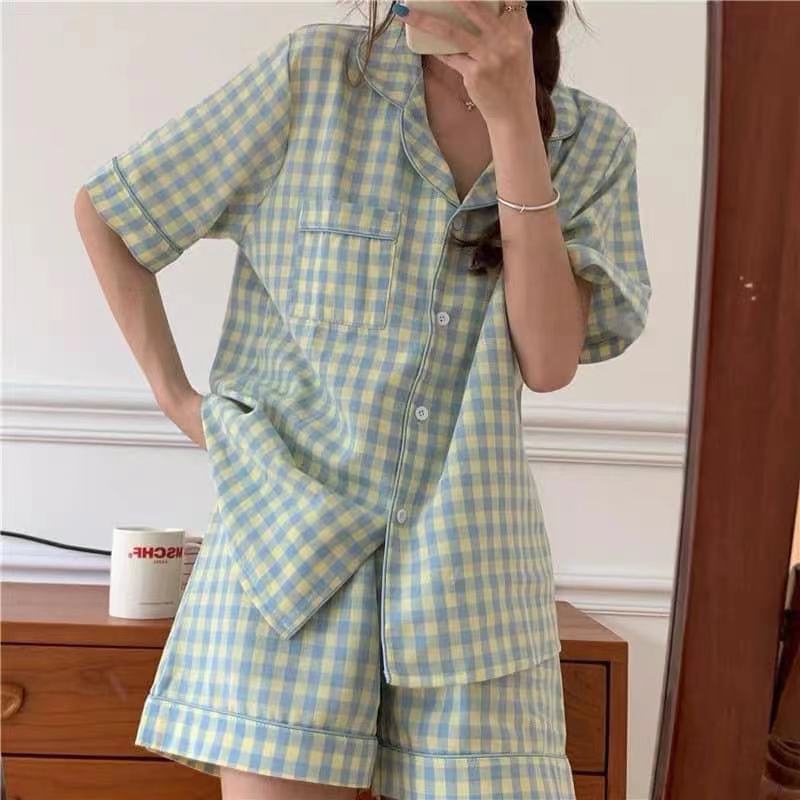Bộ Đồ Ngủ Ngắn Tay Size Lớn Xinh Xắn Theo Phong Cách Mùa Hè Dành Cho Nữ